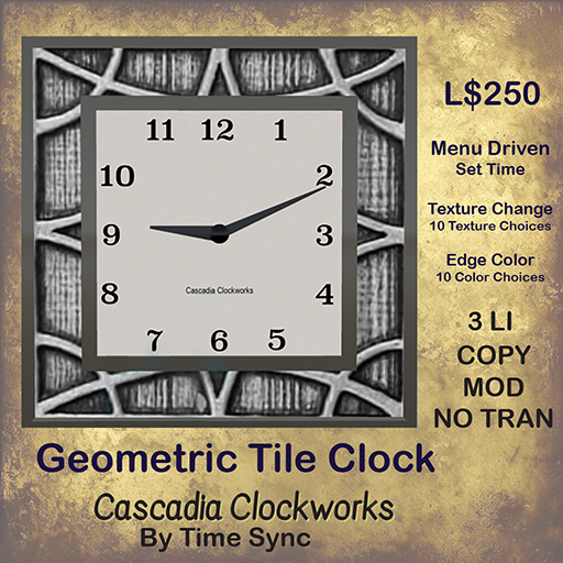 Geometric Tile Clock