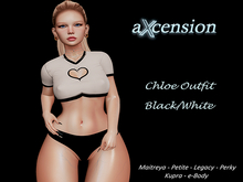 aX: Chloe Outfit Black - White