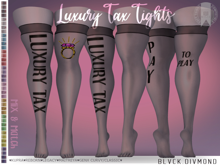"Soft Thighs" LUXURY TAX STOCKINGS {fatpack} (w/MIX & MATCH) HUD