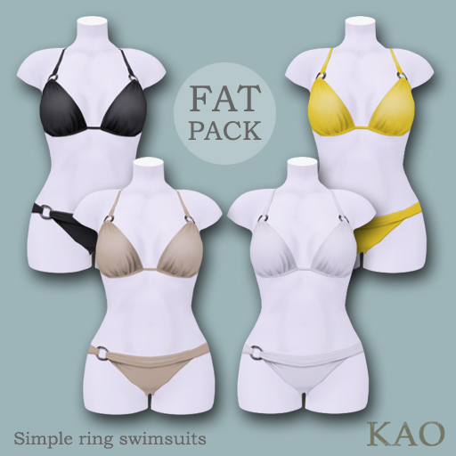 KAO : simple ring swimsuits - FAT PACK