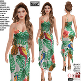 ASYMETRIC SKIRT SUMMER DRESS,CL&MESH BODY