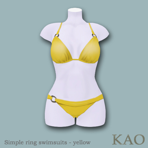 KAO : simple ring swimsuits - yellow -