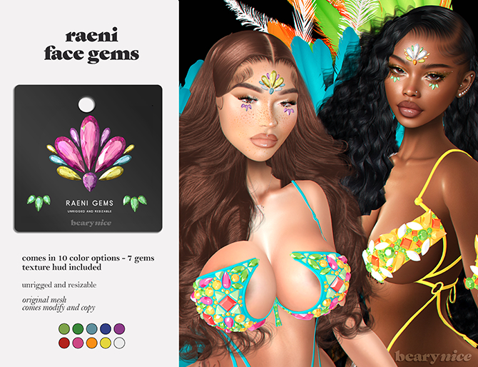 beary.// raeni face gems 