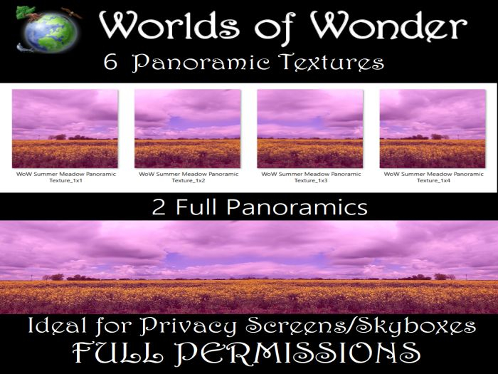 WoWScapes 6 Autumn Meadow Panoramic Textures