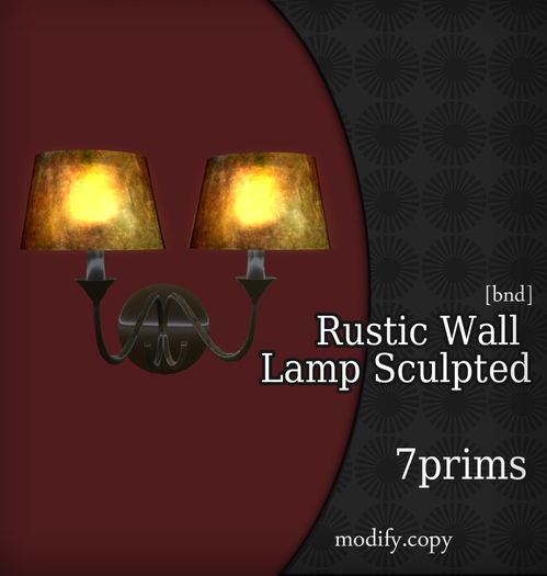 Rustic Wall Lamp Sculpted