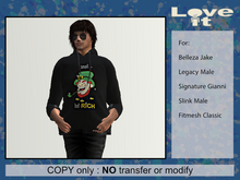 Men's St Patrick’s Day Hooded Sweatshirt - Belleza Jake - Legacy Male - Signature Gianni - Slink Male - Classic FITMESH