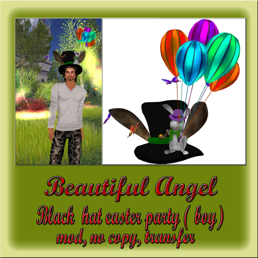 Easter black party hat  ( boy)