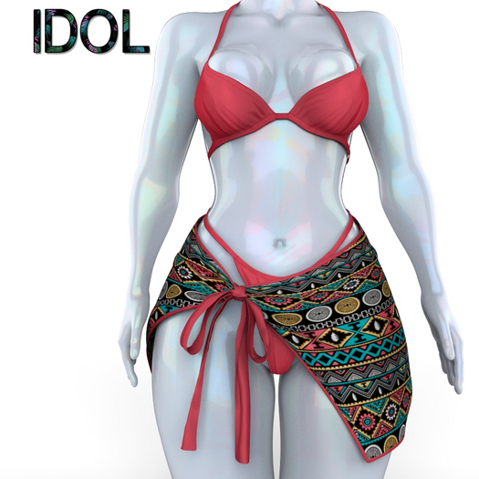 Tribal Bikini With Sarong