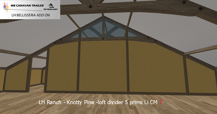 MB LH Ranch - Knotty Pine -loft divider box