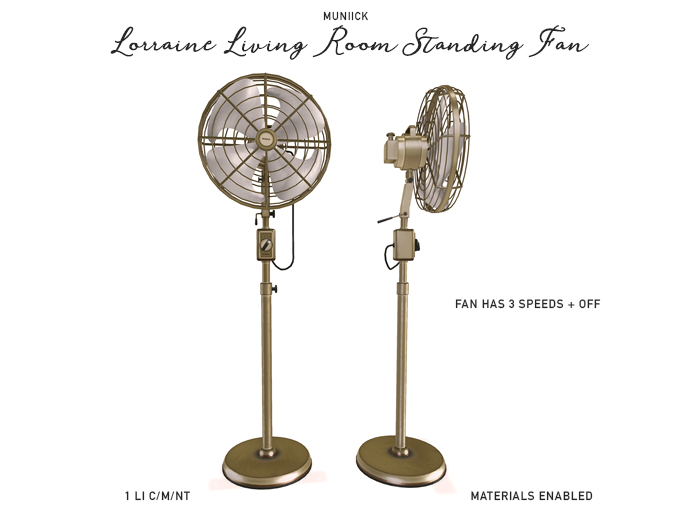 Muniick Lorraine Laundry Room Standing Fan