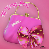 Pink World Malibu Inspired Purse GOLD (ADD)