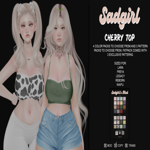 #SADGIRL  - Cherry Top {Color Pack 2} . unpack