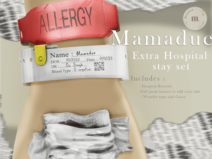 Mamadue's Extra Stay Hospital Set (wear to open)