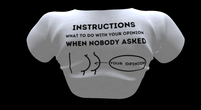! ! NB - Your Opinion Tee - 
