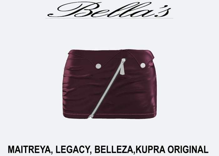 (1) Lena Latex Skirt Palevioletred