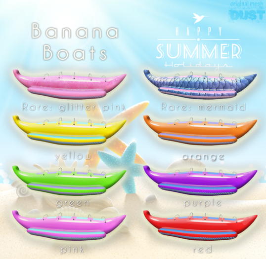 2 DUST: Banana Boat Mermaid RARE