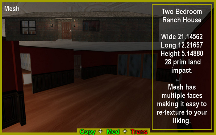 Two Bedroom Ranch House (Boxed)