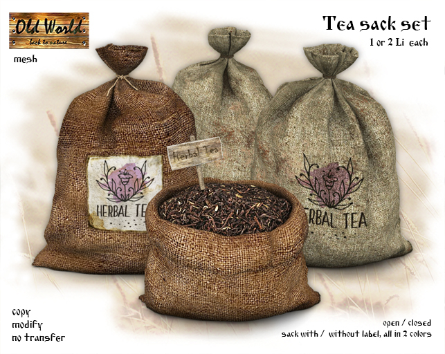 Herbal tea sack set - Old World - Rustic / Medieval