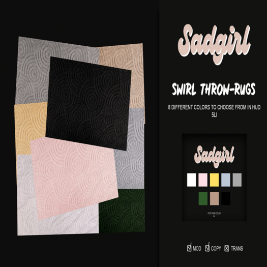 #SADGIRL -Swirl Throw-Rugs . unpack