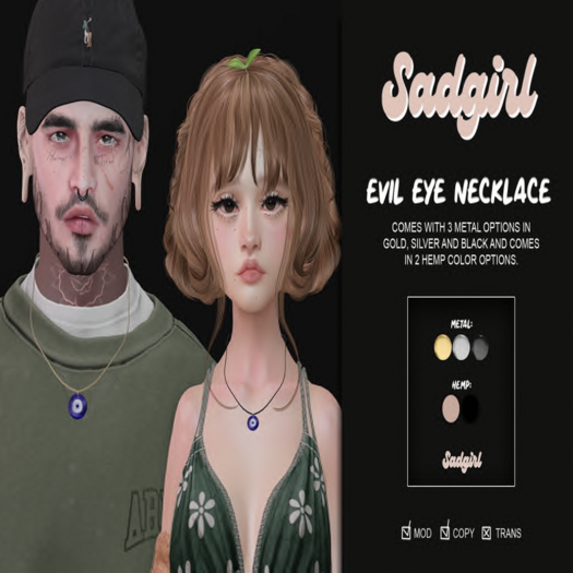 #SADGIRL - Evil Eye Necklace. unpack
