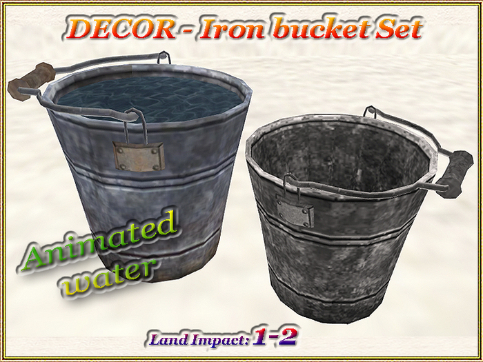 DECOR - Iron bucket Set (1 LI) (Full perm)