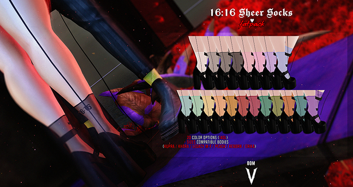 VIENA. 16:16 Sheer Socks Fatpack {Add me}