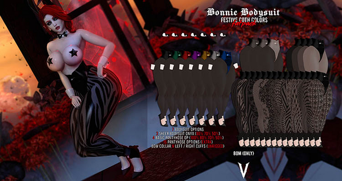 VIENA. Bonnie Bodysuit FestiveGoth Fatpack {Add me}
