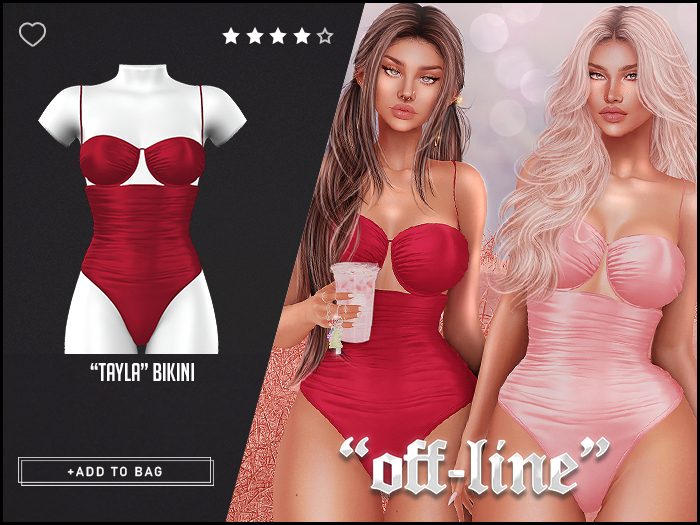 "Off-Line" x "Tayla" Bikini / Cherry