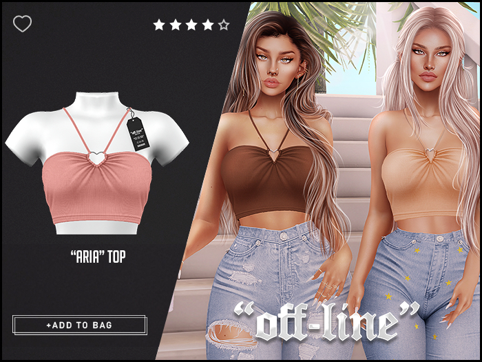 "Off-Line" x "Aria" Top / Marzipan