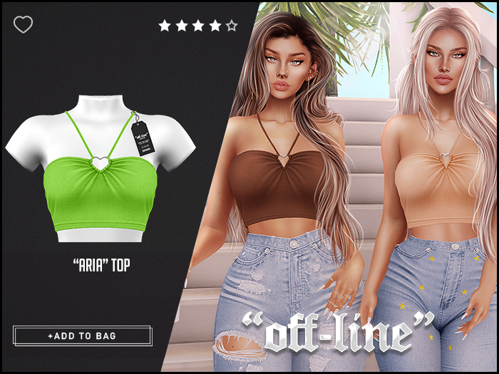 "Off-Line" x "Aria" Top / Lime