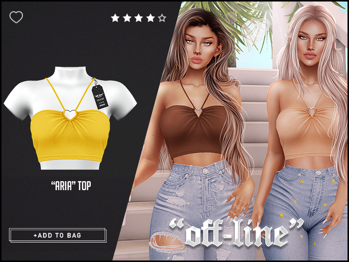 "Off-Line" x "Aria" Top / Lemon