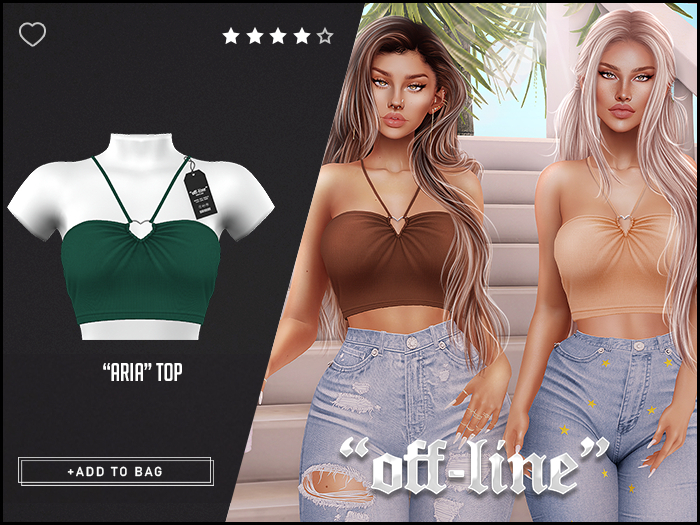 "Off-Line" x "Aria" Top / Forest