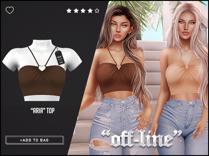 "Off-Line" x "Aria" Top / Chocolate