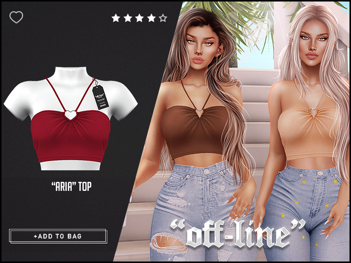 "Off-Line" x "Aria" Top / Cherry
