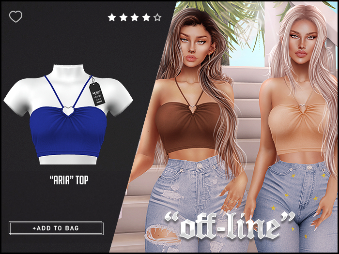 "Off-Line" x "Aria" Top / Royal