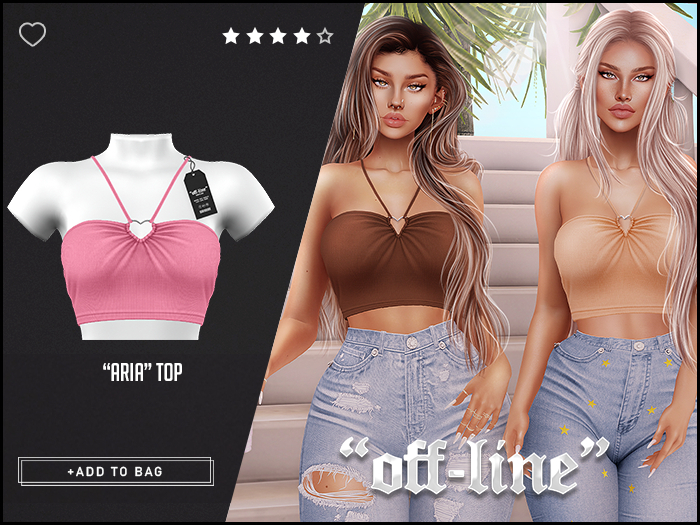 "Off-Line" x "Aria" Top / Rose