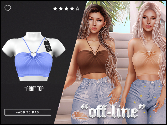 "Off-Line" x "Aria" Top / Periwinkle