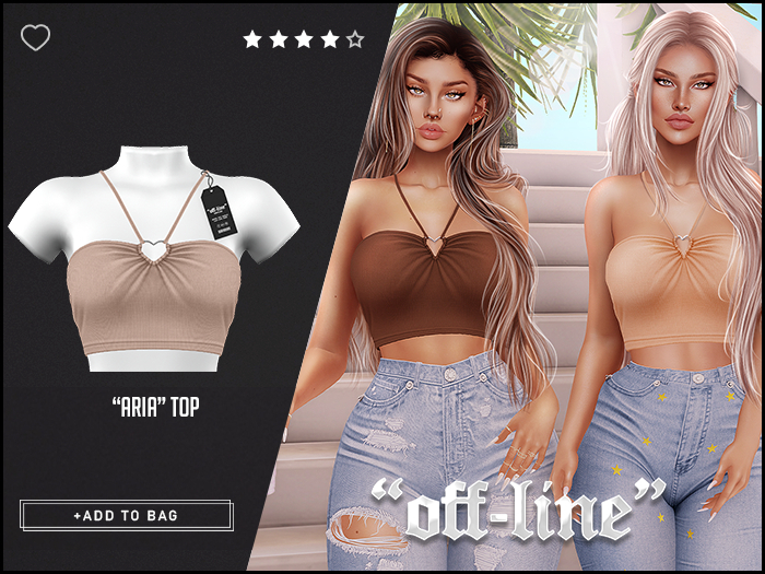 "Off-Line" x "Aria" Top / Nude