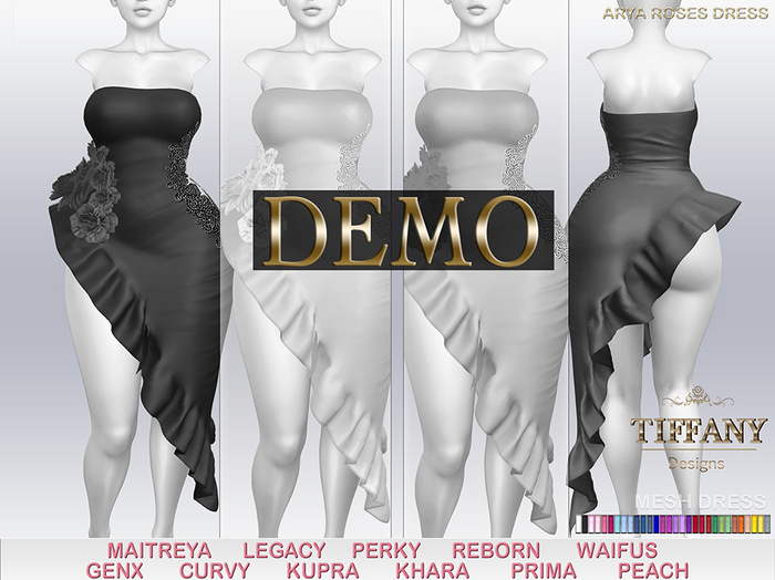 ::TD:: Arya Roses Dress {Mesh} DEMO