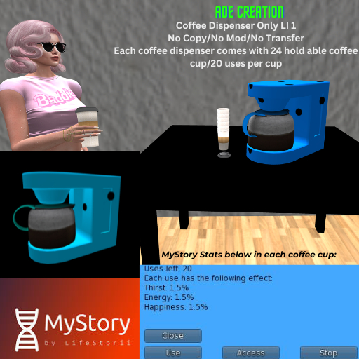 CoffeeDispenser Blue  MyStory