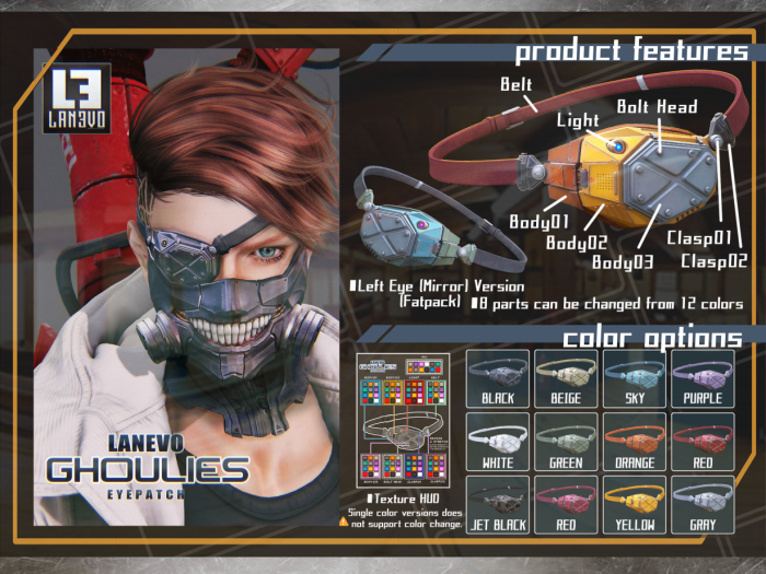 [LANEVO] Ghoulies Eyepatch (Fatpack)