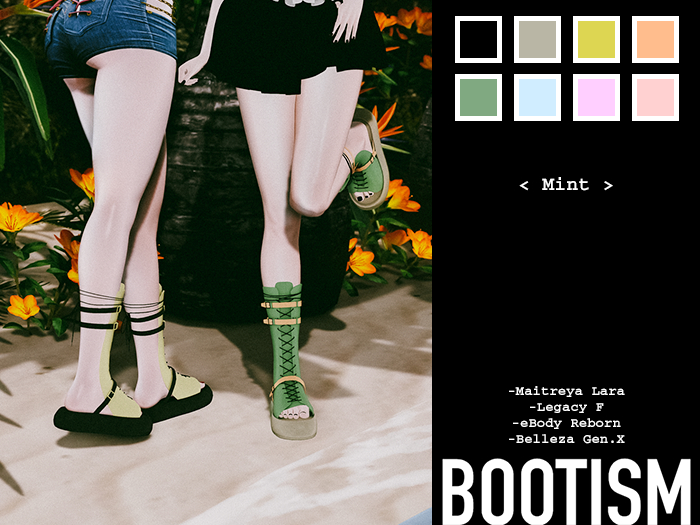 BOOTISM - Mint Summer Boots - Green