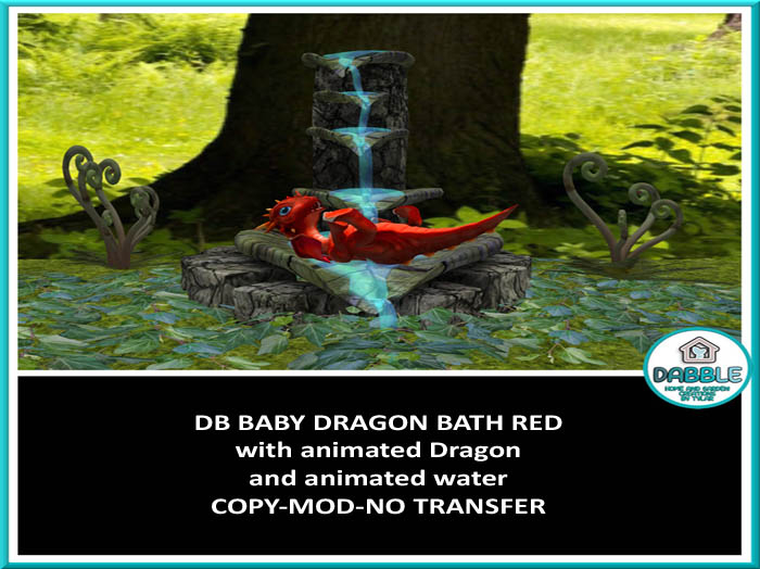 DB BABY DRAGON BATH RED  add me