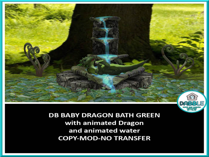 DB BABY DRAGON BATH GREEN  add me
