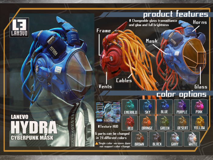[LANEVO] Hydra Mask (Fatpack)