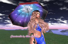 -ATTIC- Melancholic Galaxy Umbrella Red
