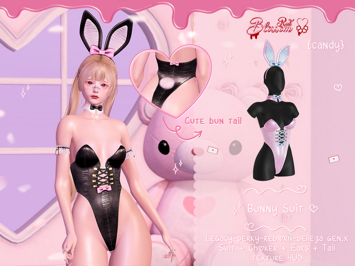 { Red Blossom } Bunny Suit { CANDY }