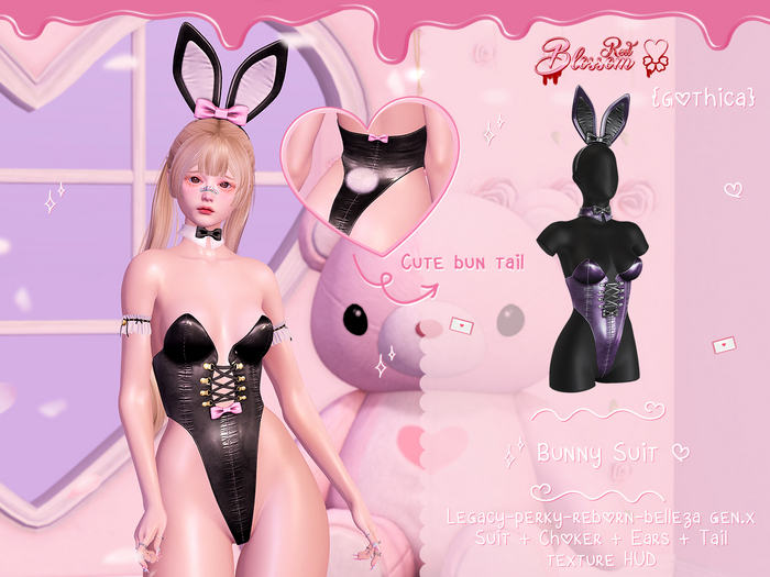 { Red Blossom } Bunny Suit { GOTHICA }