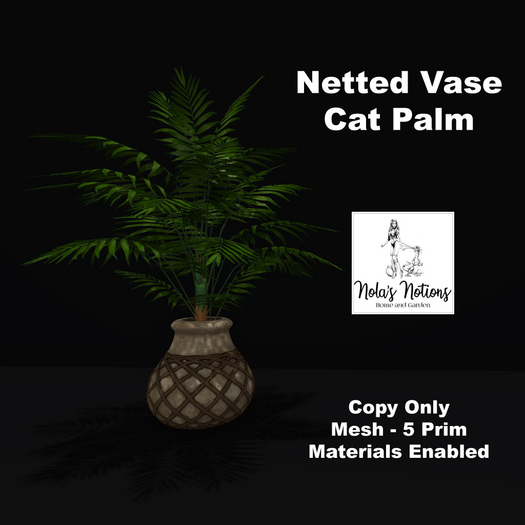 Netted Vase Cat Palm EX