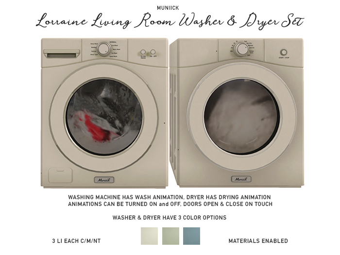 Muniick Lorraine Laundry Room Washer & Dryer Set